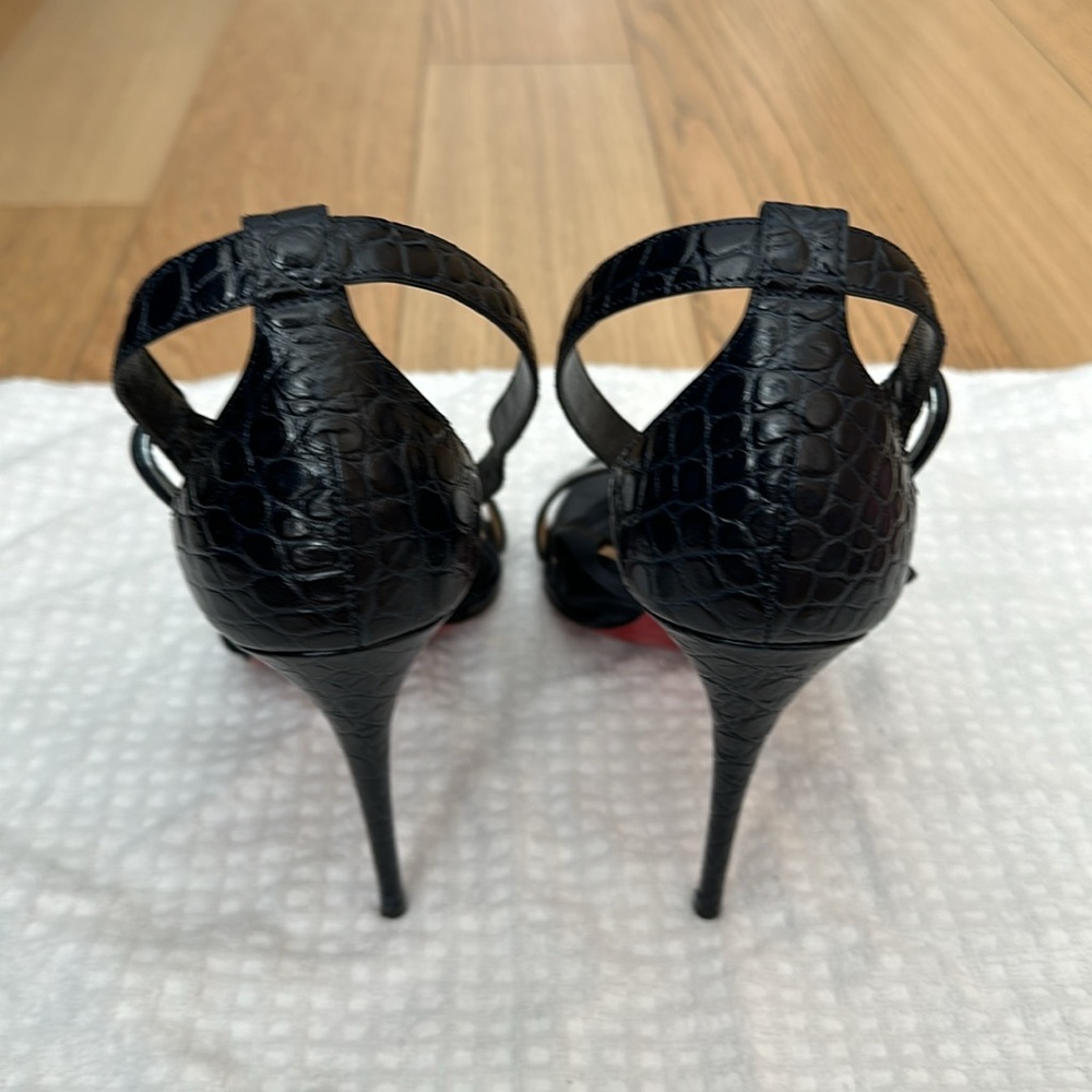 Christian Louboutin Croc Stiletto in dark blue size 37 - Picture 8 of 9